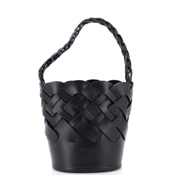 Prada Tress Bucket Bag Leather Small