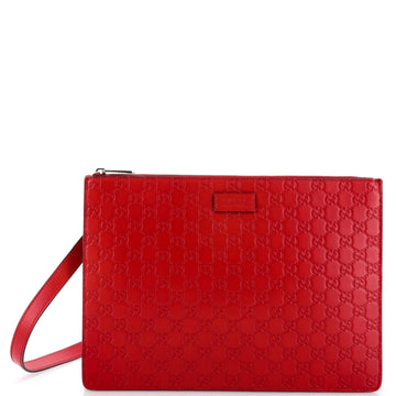 Gucci Zip Messenger Bag Guccissima Leather Large