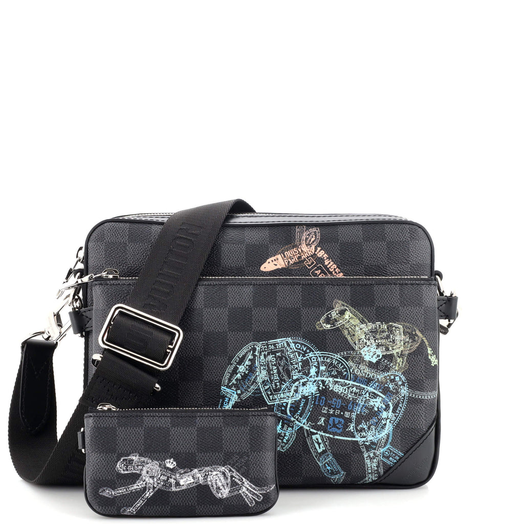 Louis Vuitton Trio Messenger Bag Limited Edition Wild Animals Damier  Graphite Black 214930281