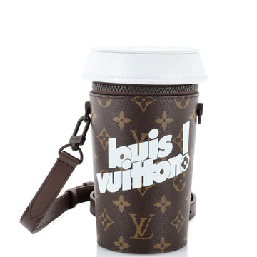 Louis Vuitton Coffee Cup Convertible Pouch Everyday Signature Vintage Monogram Canvas