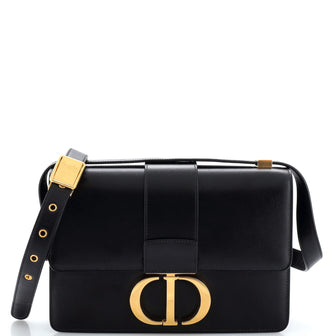 Christian Dior 30 Montaigne Flap Bag Leather Black 214930285