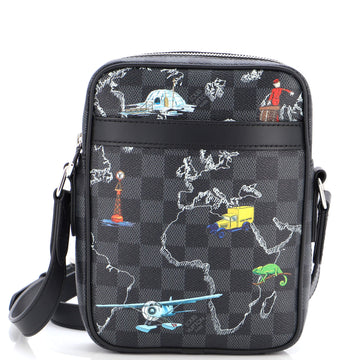 Louis Vuitton Danube Slim Bag Limited Edition Renaissance Map Damier Graphite PM