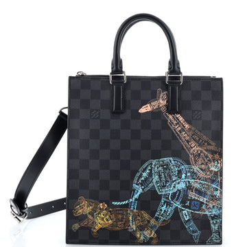 Louis Vuitton Sac Plat Cross Bag Limited Edition Wild Animals Damier Graphite