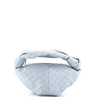 Bottega Veneta Double Knot Hobo Intrecciato Effect Jacquard Mini