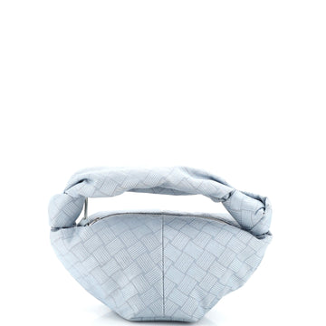 Bottega Veneta Double Knot Hobo Intrecciato Effect Jacquard Mini