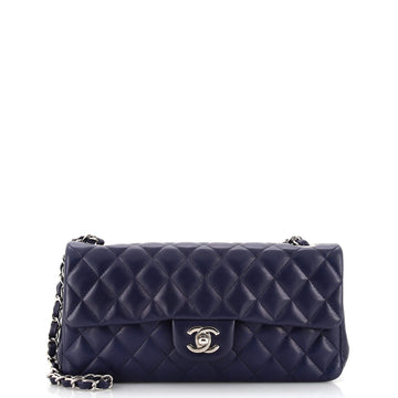 Chanel Classic Single Flap Bag Quilted Lambskin East West