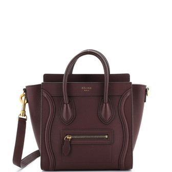 Celine Luggage Bag Grainy Leather Nano