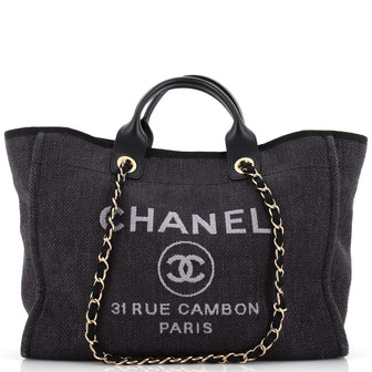 Chanel Deauville Tote Raffia Medium