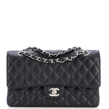Chanel Classic Double Flap Bag Quilted Caviar Medium