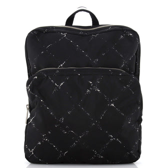 Chanel Travel Line Zip Backpack Printed Nylon Medium