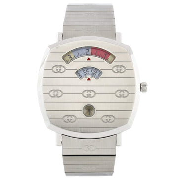 Gucci Grip Date Quartz Watch Stainless Steel 38