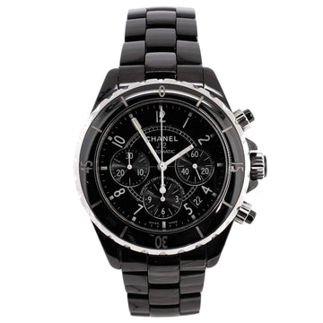 Chanel J12 Chronograph Automatic Watch Ceramic and Stainless Steel 41