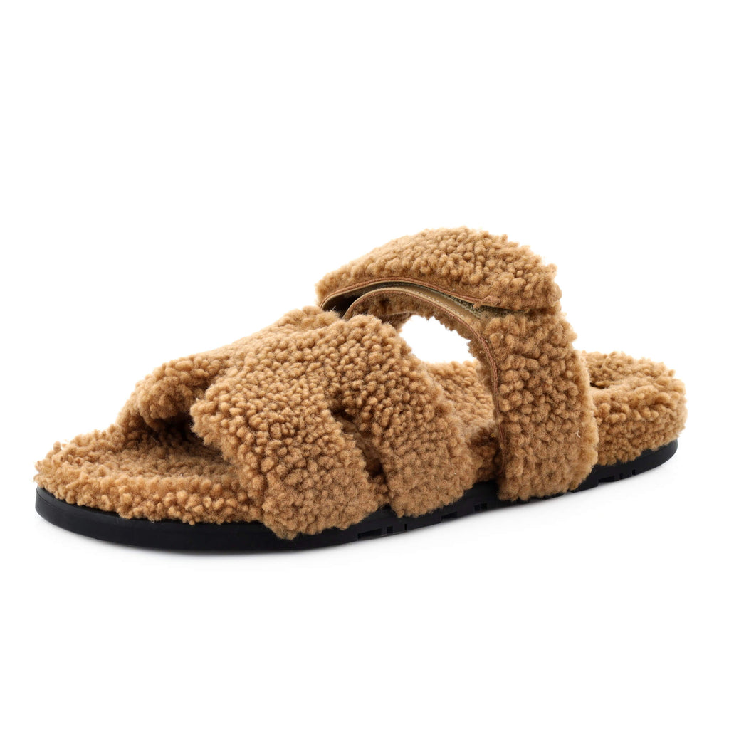 Hermes Men's Chypre Sandals Shearling 214930 - Main Image