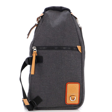 Loewe Eye/Loewe/Nature Sling Backpack Canvas with Leather