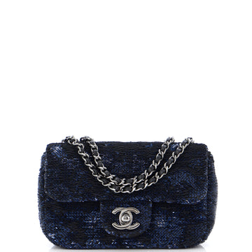 Chanel Classic Single Flap Bag Sequins Mini