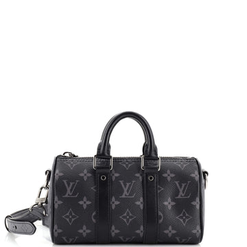Louis Vuitton Keepall Bandouliere Bag Reverse Monogram Eclipse Canvas XS