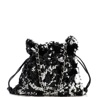 Chanel Summer Night Drawstring Tote Sequins Medium
