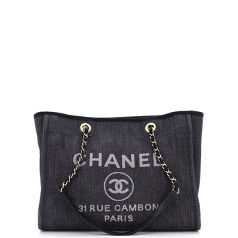 Chanel Deauville Tote Raffia Small