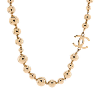 Chanel CC Bead Station Necklace Metal
