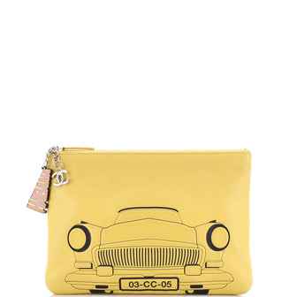 Chanel Cuba La Habana O Case Clutch Printed Embossed Lambskin Medium