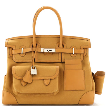 Hermes Cargo Birkin Bag Toile and Swift 35