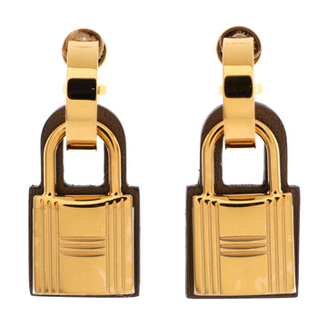 Hermes O'Kelly Drop Earrings Metal with Leather