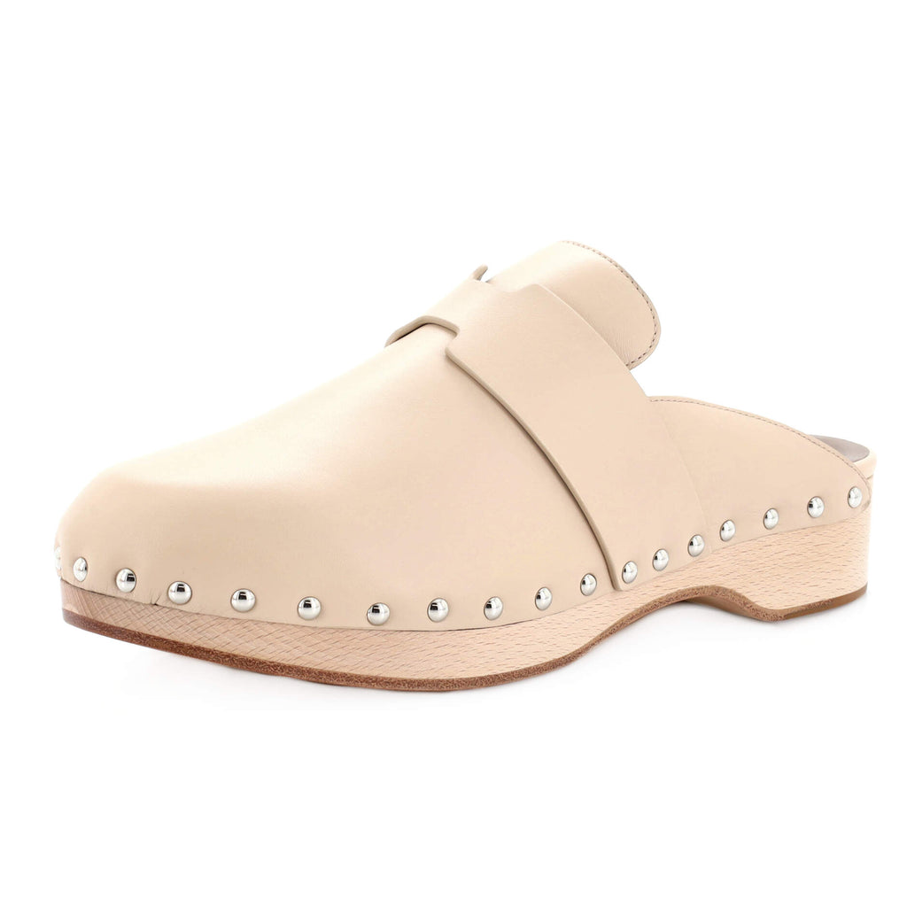 Hermes Women's Calya Clog Mules Leather Neutral 2149551