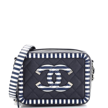 Chanel Filigree Vanity Clutch with Chain Quilted Caviar Mini