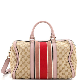 Gucci Vintage Web Boston Bag GG Canvas Medium