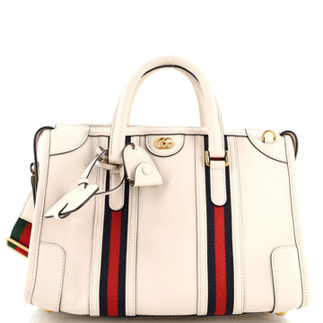 Gucci Bauletto Top Handle Bag Leather Medium