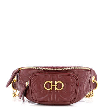 Salvatore Ferragamo Gancini Belt Bag Quilted Leather