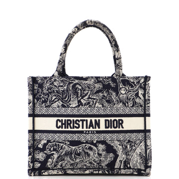 Christian Dior Book Tote Embroidered Canvas Small