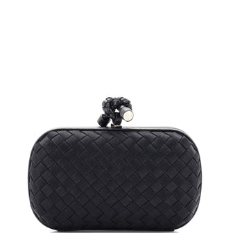 Bottega Veneta Box Knot Clutch Intrecciato Satin Small