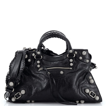 Balenciaga Neo Cagole City Bag Leather with Crystals Medium