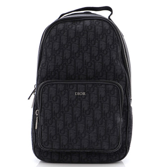 Christian Dior Zip Around Sling Backpack Oblique Canvas