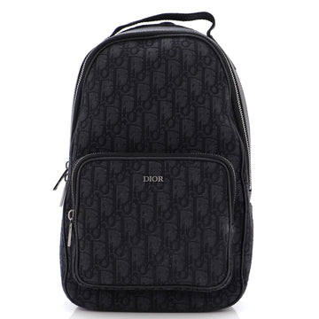 Christian Dior Zip Around Sling Backpack Oblique Canvas