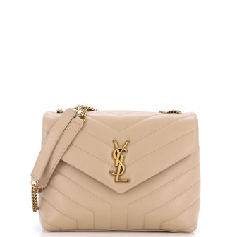 Saint Laurent Loulou Shoulder Bag Matelasse Chevron Leather Small