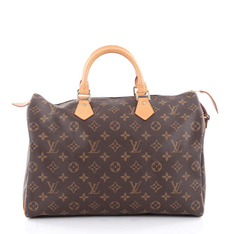 Louis Vuitton Speedy Handbag Monogram Canvas 35 Brown 2150403