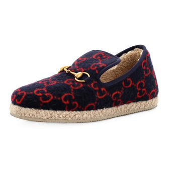 Gucci Women's Fria Horsebit Loafers GG Wool