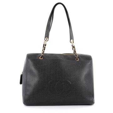 Chanel Vintage Timeless Zip Tote Caviar Large Black