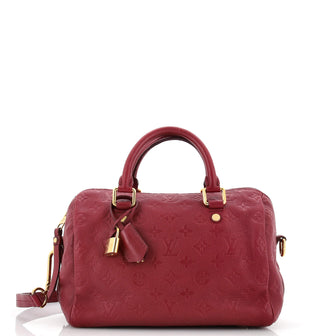 Louis Vuitton Speedy Bandouliere Bag Monogram Empreinte Leather 25
