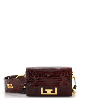 Givenchy Eden Handbag Crocodile Embossed Leather Nano