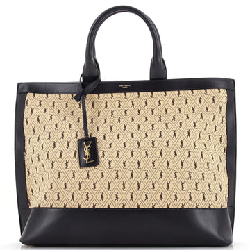 Saint Laurent Le Monogram Tote Monogram All Over Canvas and Leather Large