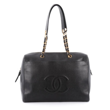 Chanel Vintage Timeless Zip Tote Caviar Medium Black