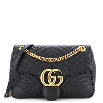 Gucci GG Marmont Flap Bag Matelasse Leather Medium