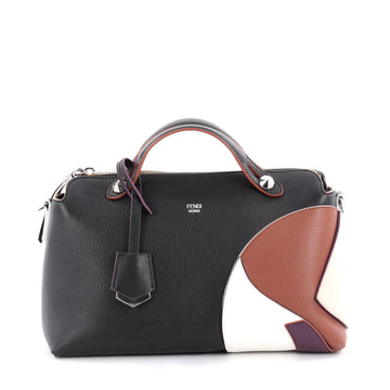 Fendi Marquetry By The Way Satchel Leather Small Black 2151801