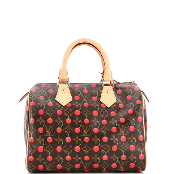 Louis Vuitton Speedy Handbag Limited Edition Monogram Cerises 25