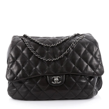 Chanel 3 Bag Quilted Lambskin Maxi Black