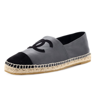 Chanel Men's CC Cap Toe Espadrilles Leather with Suede