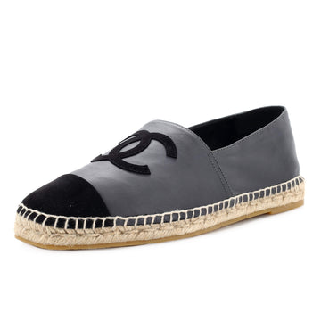 Chanel Men's CC Cap Toe Espadrilles Leather with Suede